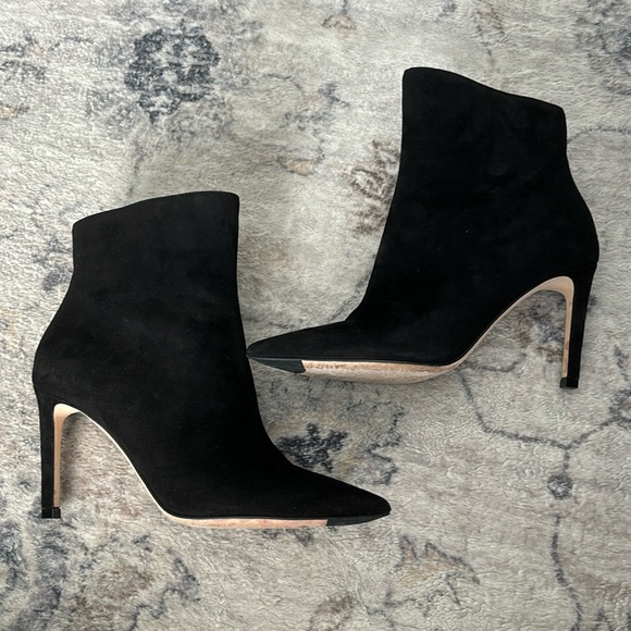 Jimmy Choo Black Suede Booties - Picture 1 of 5